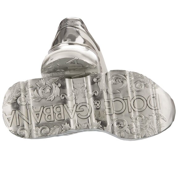 Dolce & Gabbana - Woman Leather Sneaker DAYMASTER Silver White EUR 40,5 - Picture 2 of 5